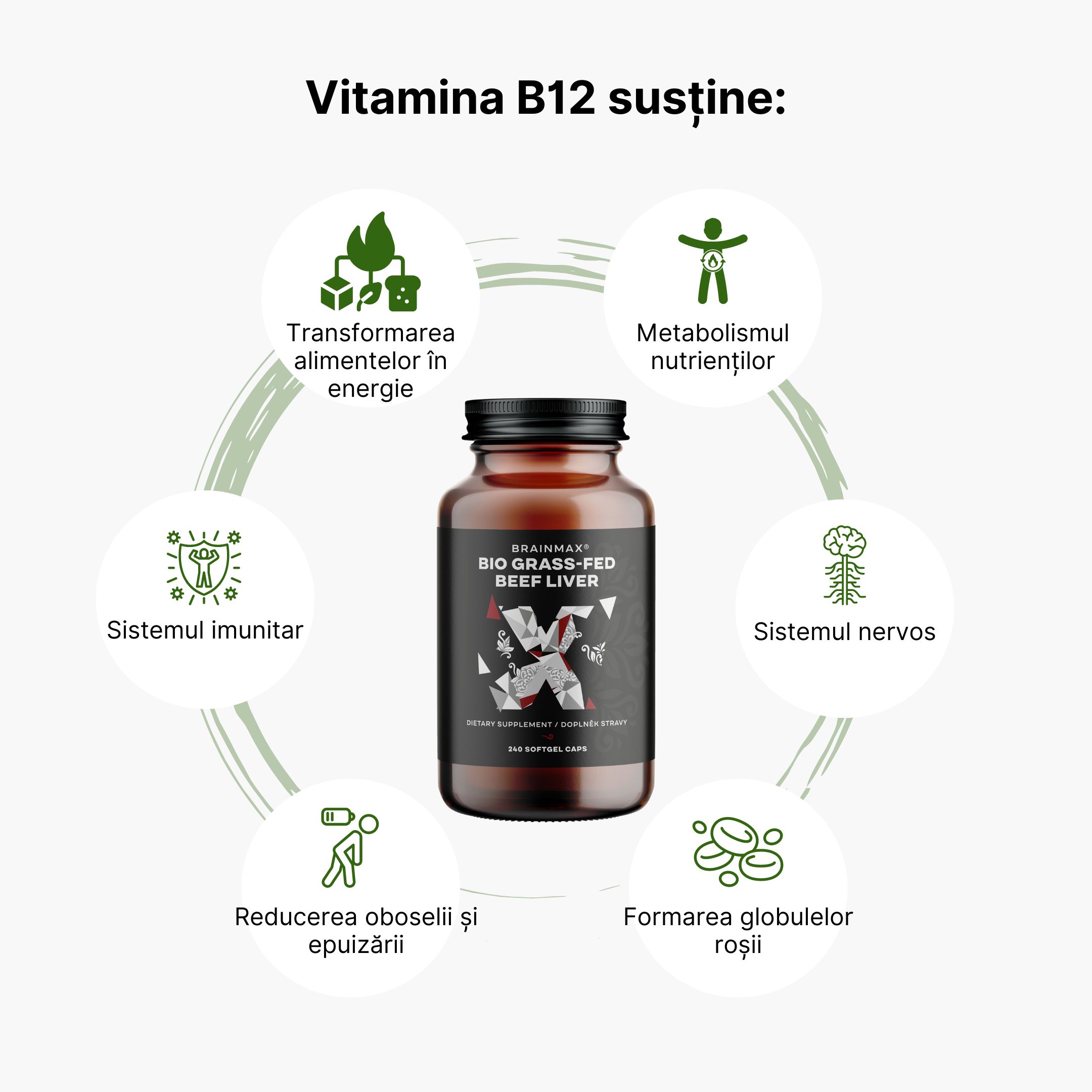 (Rumunština) Vitamin B12  podporuje